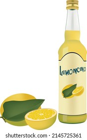 Zitronenaroma Likör Limoncello mit Zitronenfutter