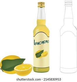 Zitronenaroma Likör Limoncello mit Zitronenfutter