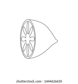 Lemon floor icon. Element of resturant for mobile concept and web apps icon. Outline, thin line icon for website design and development, app development