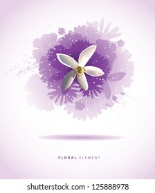 Lemon Flower Vector EPS 8 no open shapes or paths.