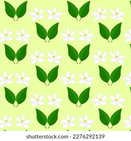 Lemon  flowers and leaves pattern. For posters, logos, labels, banners, stickers, product packaging design, etc. Vector illustration.