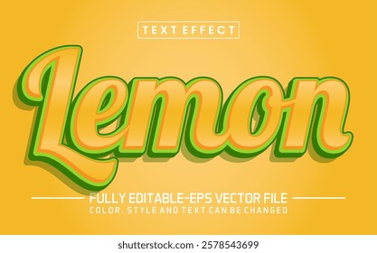 Lemon font Text effect editable