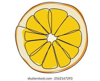 Lemon in the form of continuous lines and can be edited later