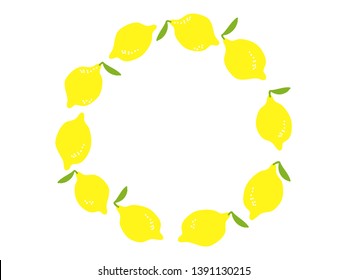 Lemon Frame Design, Citrus Circle Frame, Positano Lemons