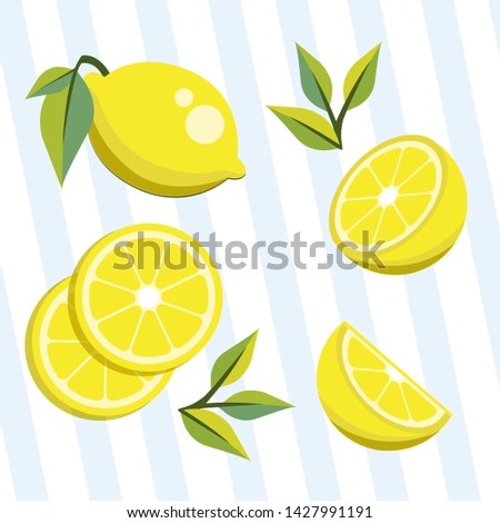 Lemon fresh fruit of summer
