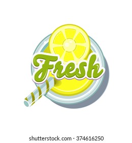 Lemon Fresh. Fruity Vector Illustration isolated on white Background