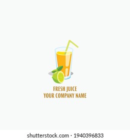 Lemon Fresh Juice Logo Vector