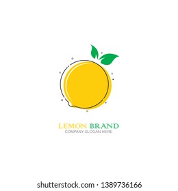 Lemon fresh logo design. Fruit logo template. Can use for restaurant and food logo. Vector illustration. Eps 10.