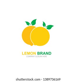 Lemon fresh logo design. Fruit logo template. Can use for restaurant and food logo. Vector illustration. Eps 10.