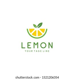 Lemon fresh logo fruit design icon Vector Illustration.