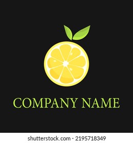 Diseño de fruta con logotipo fresco de limón. Ilustración del vector