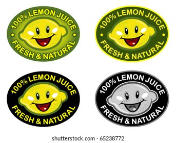 Lemon Fresh & Natural Seal in vectors