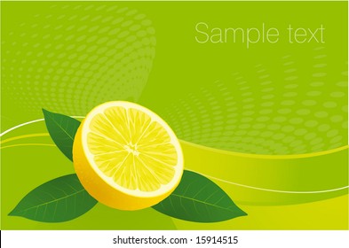 Lemon fresh vector background.