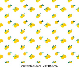 lemon fruit arrange on seamless pattern background 