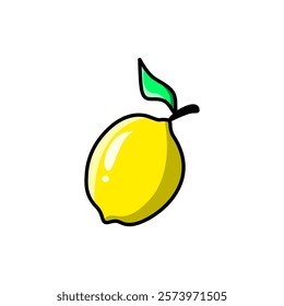 lemon fruit design on white background