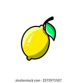 lemon fruit design on white background