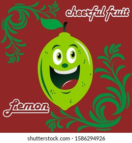 lemon fruit exclusive wallpaper design, vector illustration bakground