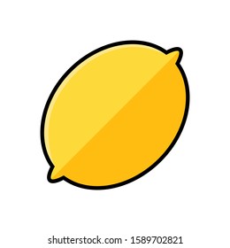 Lemon fruit flat icon vector design