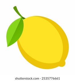 lemon fruit food flat icon vector illustration isolated on white background, nutrition Fruit icon. 