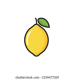 Lemon fruit icon design vector
