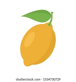 Lemon fruit icon. Flat illustration of lemon fruit vector icon for web design