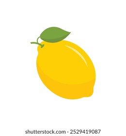 Lemon fruit icon in flat style. Organic fruits vector illustration on isolated background. Vitamin C food sign business concept.