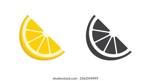 Lemon fruit icon in flat style. Organic fruits vector illustration on isolated background. Vitamin C food sign business concept.