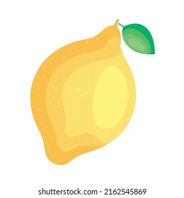 lemon fruit icon on white background