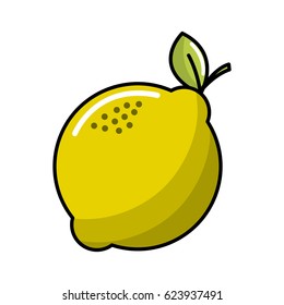 lemon fruit icon stock