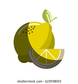 lemon fruit icon stock