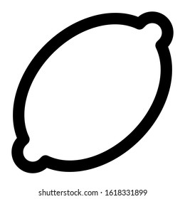 Lemon fruit icon using line style vector design