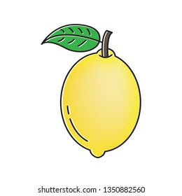 lemon, fruit icon vector