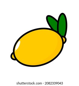 Zitronenfruchtsymbol. Zitronenvektor oder Clipart.