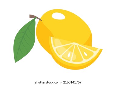 Lemon fruit icon. Vector illustration