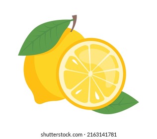 Lemon fruit icon. Vector illustration