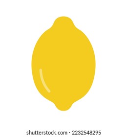 Lemon fruit icon. Vector illustration isolated on white background. 