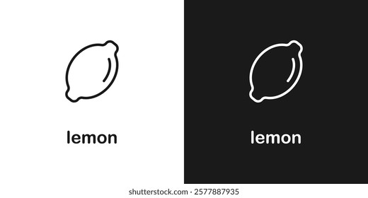 Lemon fruit icon. Lemon vector icon. Lemon symbols for your web design. Fruits icon