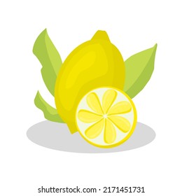 Lemon fruit illustration. Lemon fruit icon. Fruits