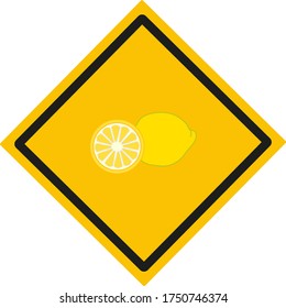 lemon fruit. illustration for web and mobile design.
