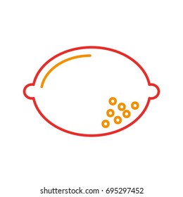 lemon fruit isolated icon