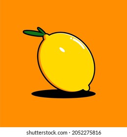 Fruta de limón. Objeto aislado en segundo plano. Fruta de limón. Ilustración vectorial.