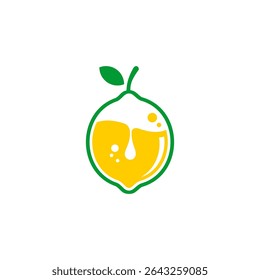 A lemon fruit and juice logo
