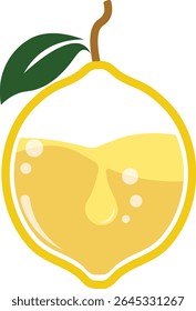A lemon fruit and juice logo