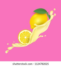 Lemon fruit juice splash