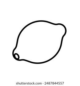lemon fruit, lime - vector icon