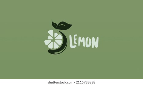Vector de diseño de logotipo de fruta limón. Plantilla de diseño de logotipo de frutas