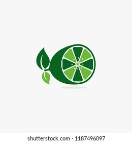 Lemon fruit logo design vector