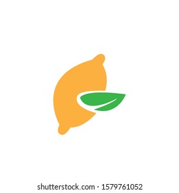 Lemon fruit logo design vector - Vector