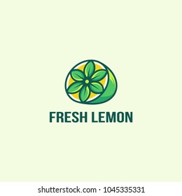 lemon fruit logo template vector illustration