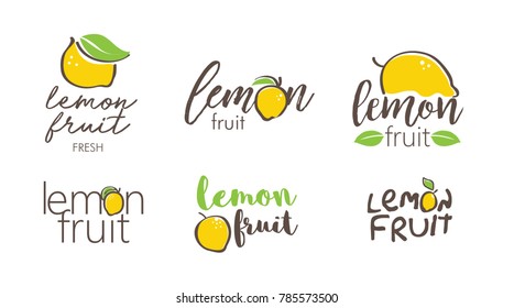 Lemon Fruit Logo Vector Design